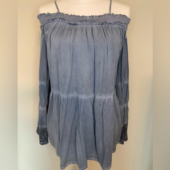 Infinity Raine Women’s Boho Lace sleeve Tunic Size medium - Picture 1 of 8